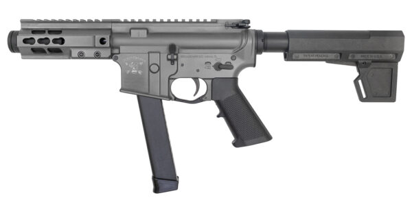 Brigade Mfg Inc BM-9 Forged 9mm AR-Style Pistol with Tungsten Cerakote Finish and 5.5 inch Barrel