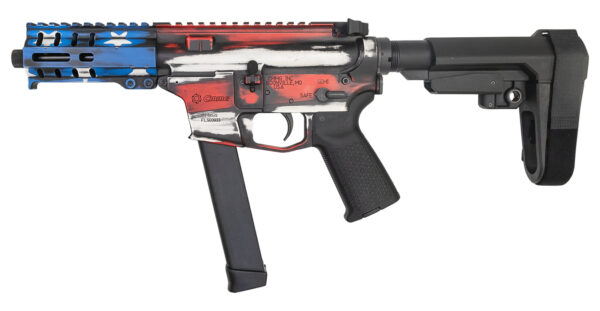 CMMG Banshee 300 MkGs 9mm Semi-Automatic Pistol with Battle Worn US Flag Cerakote Finish