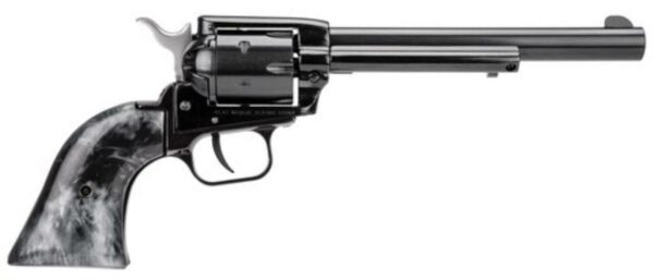 Heritage Rough Rider 22LR, 6.5" Barrel, Black Pearl Grip Blued Finish, 6rd