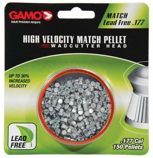 Gamo Match Lead Free Pellets .177 Caliber Flat Nose 150 Per Blister Pack